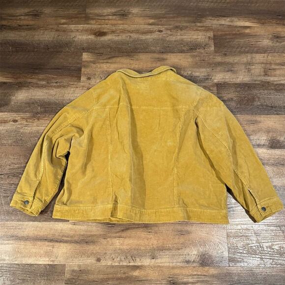 Universal Thread Yellow Corduroy Jacket 4X Chore Coat Pockets Buttons Cottage - Picture 2 of 10